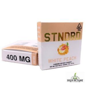 STNDRD 200mg White Peach (Indica) Edibles Gummies
