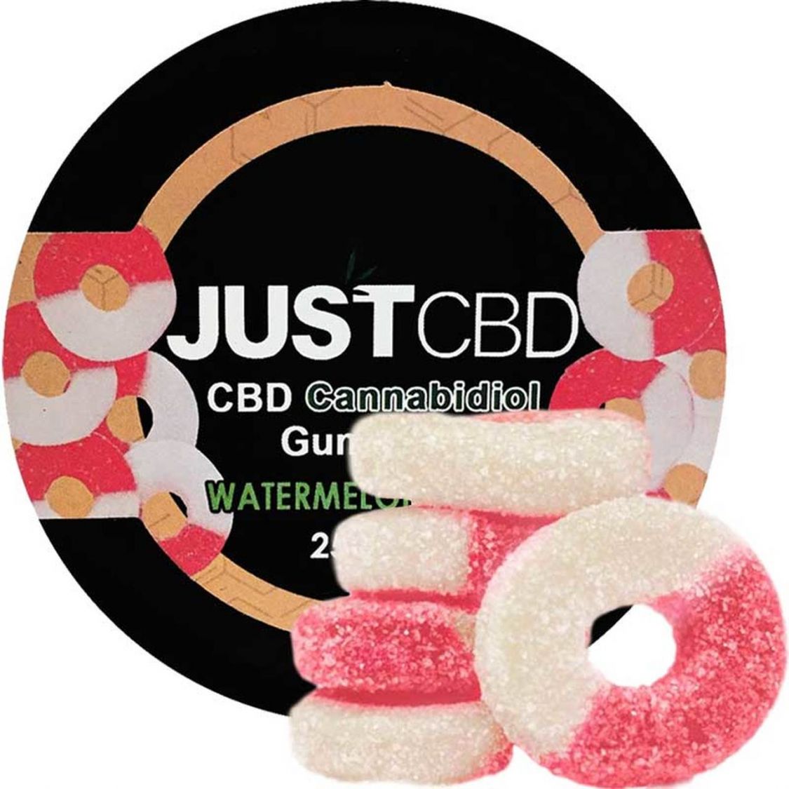 JustCBD JustCBD Gummies Watermelon Rings 250mg Misc. CBD Edibles