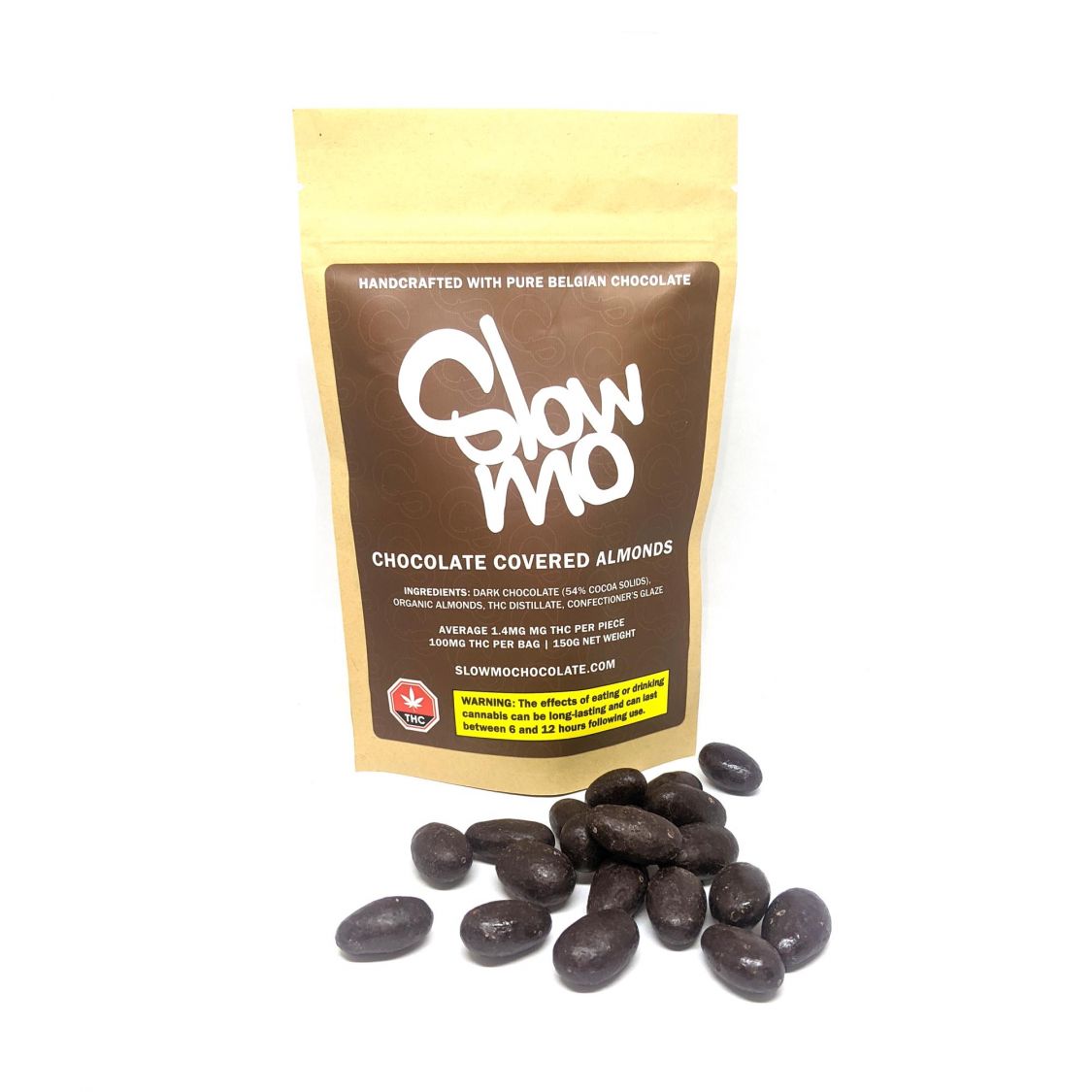 Slow Mo Chocolate Covered Almonds – 100mg THC Edibles Chocolates
