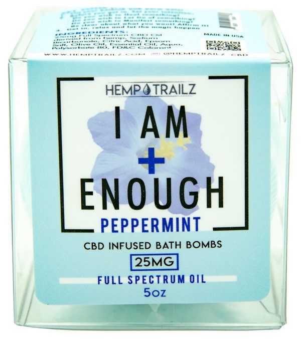 Hemp Trailz CBD INFUSED BATH BOMB-I AM ENOUGH-25MG Topicals Bath Products