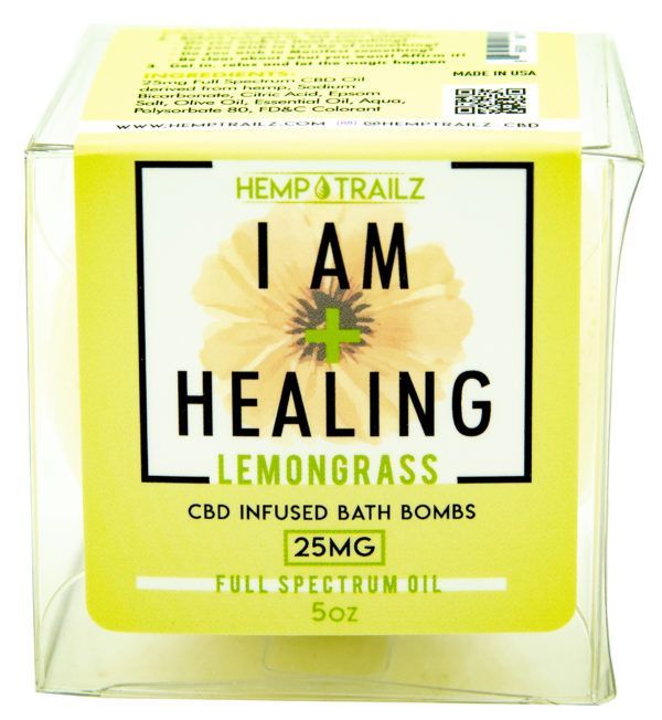Hemp Trailz CBD INFUSED BATH BOMB- I AM HEALING-25MG Topicals Bath Products