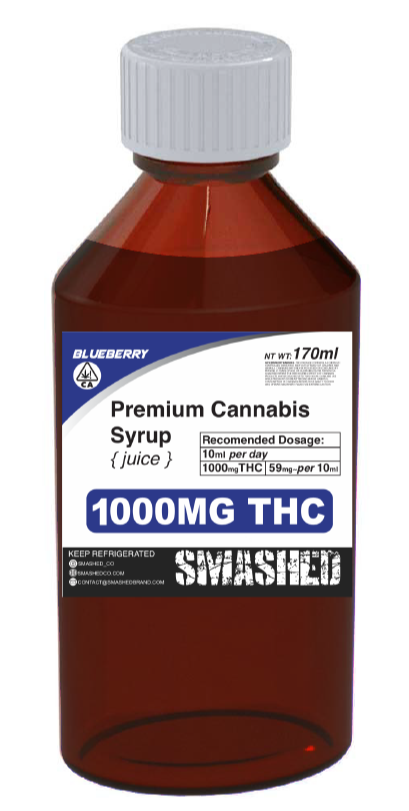 Smashed 1000 Blueberry THC Syrup Edibles Edible