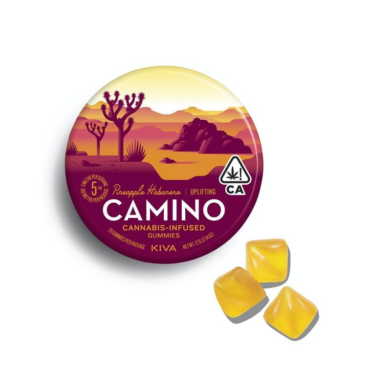 Kiva Camino Pineapple Habanero "Uplifting" Gummies Edibles Gummies