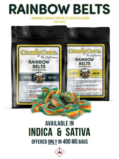 CandyCare Rainbow Belts Indica 400MG Edibles Gummies