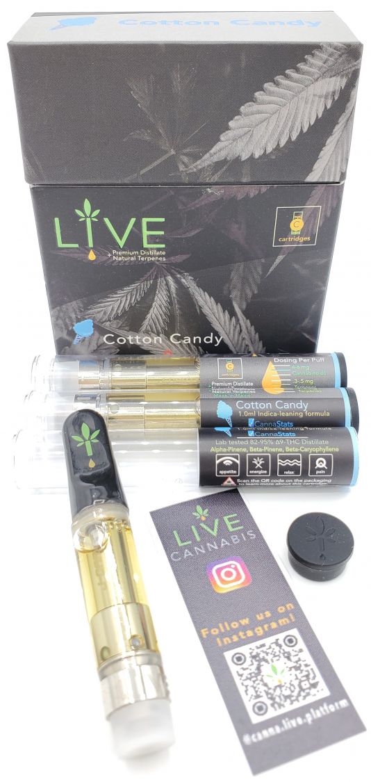 LIVE COTTON CANDY (INDICA-LEANING FORMULA) Cartridges Cartridge