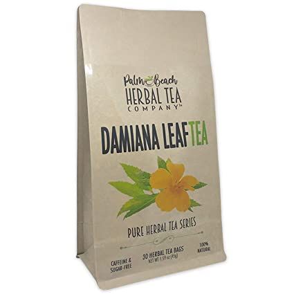 Palm Beach Herbal Tea Company Damiana Leaf Tea - (30 Tea Bags) 100% Natural  
