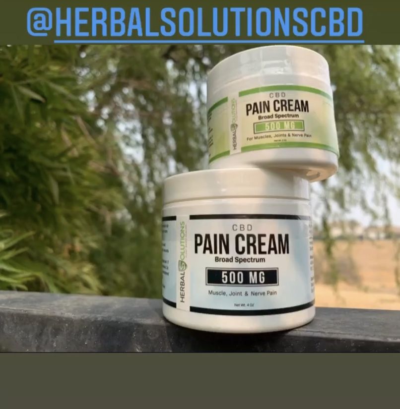 Herbal Solutions 500 MG CBD PAIN CREAM 4 oz Topicals Cream