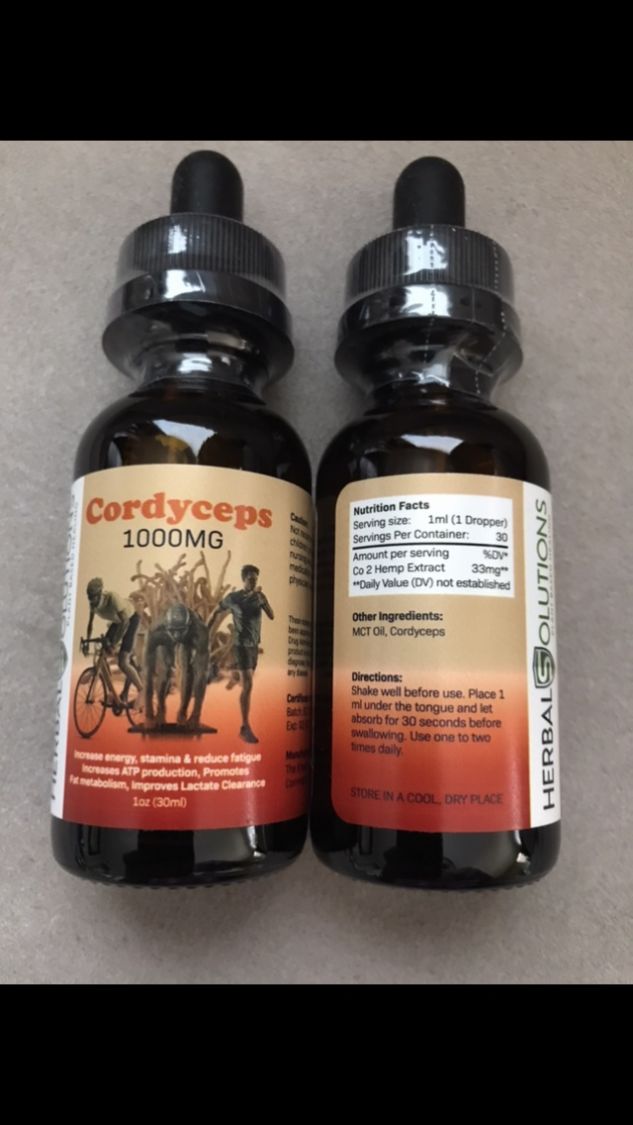 HERBAL SOLUTIONS CORDYCEPS 1000MG Tinctures Tincture
