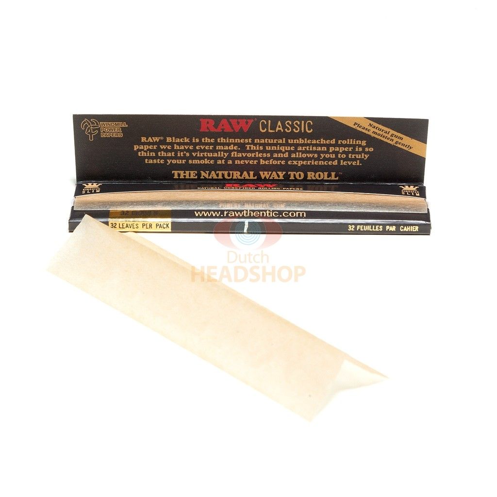 Raw Raw Classic Black King Size Slim Accessories Paper / Rolling Supplies