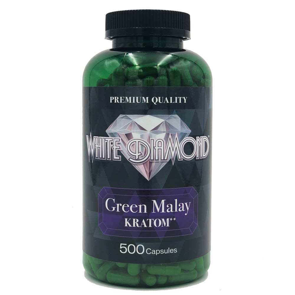 WHITE DIAMOND GREEN MALAY KRATOM** Capsules / Tablets Capsule