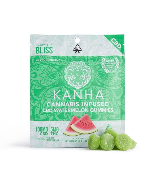 Kanha Kanha 20:1 CBD Watermelon Gummies Edibles Gummies