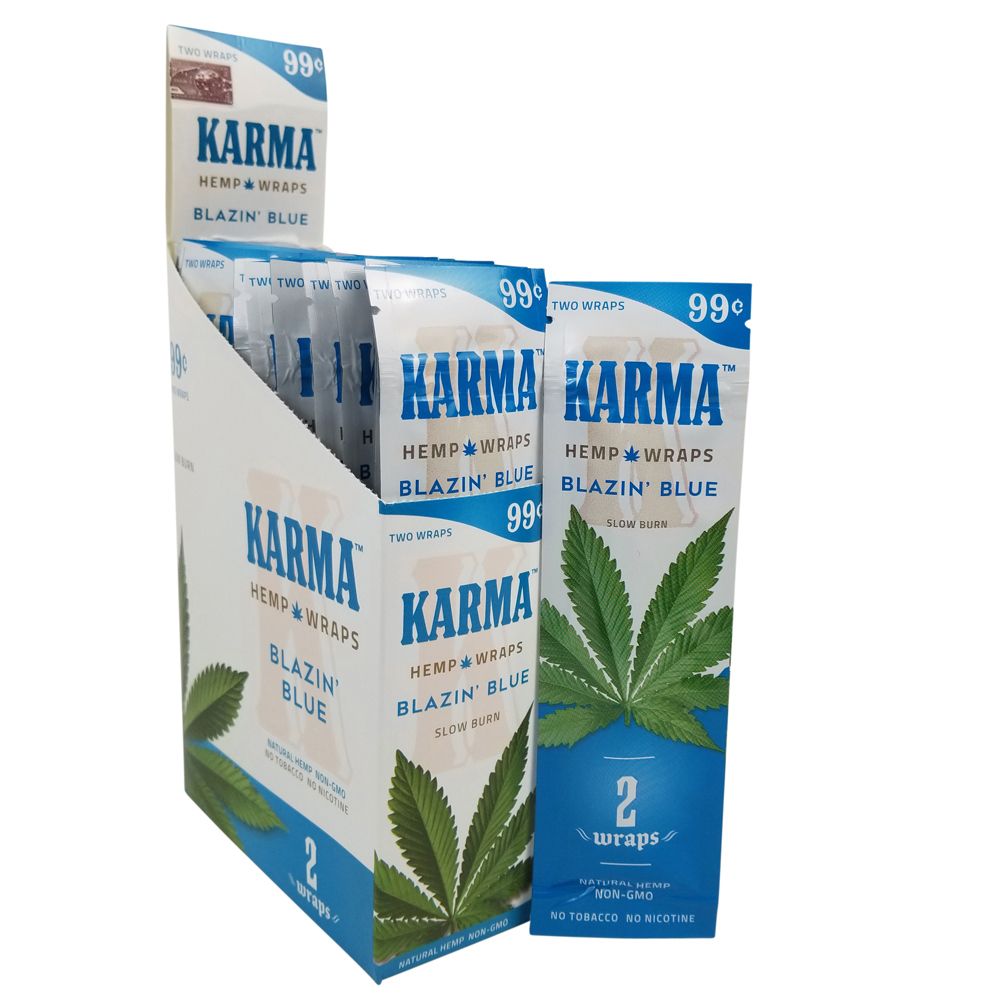 Karma Karma Hemp Wraps – Blazin’ Blue Accessories Paper / Rolling Supplies
