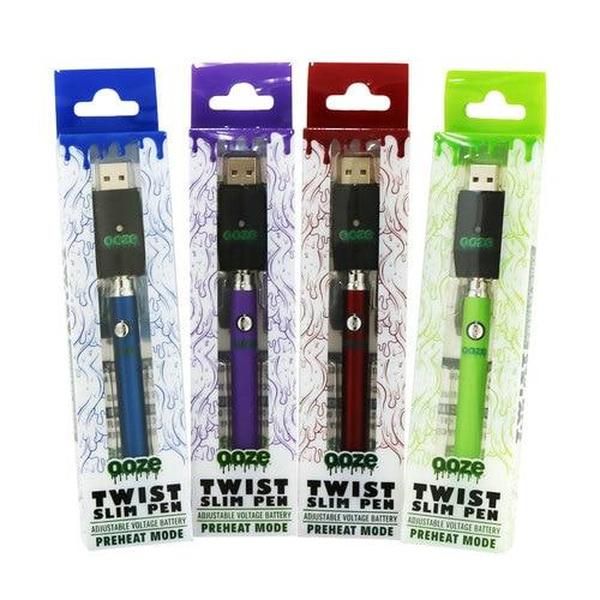  Ooze Twist Slim Pen & Smart USB PUSH BUTTON Accessories Batteries