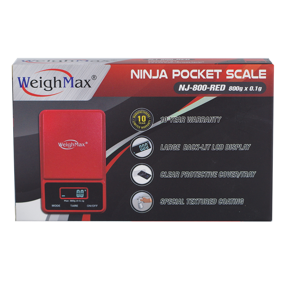 WEIGHT MAX NINJA POCKET SCALE-RED  