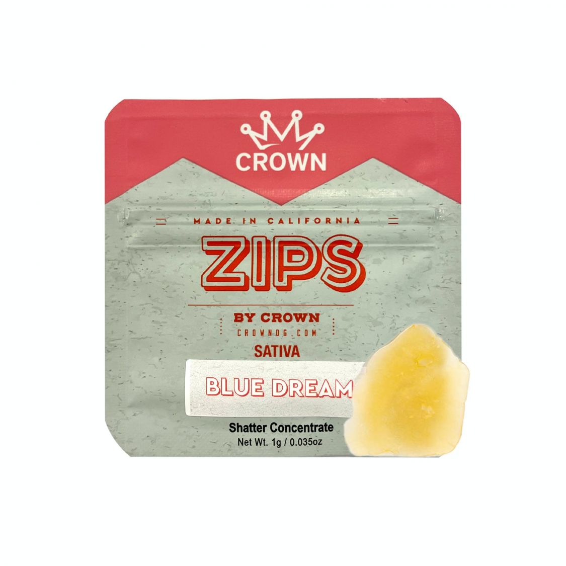 Crown Genetics Blue Dream Shatter by Zips Concentrates Shatter