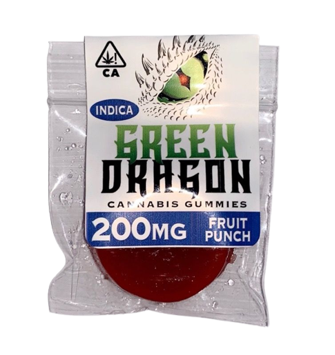 Green Dragon Indica Fruit Punch Gummies 200mg Edibles Gummies
