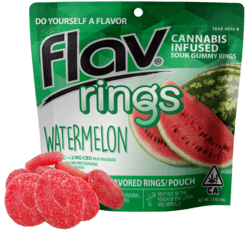Flav Rings - Watermelon 100mg Edibles Gummies