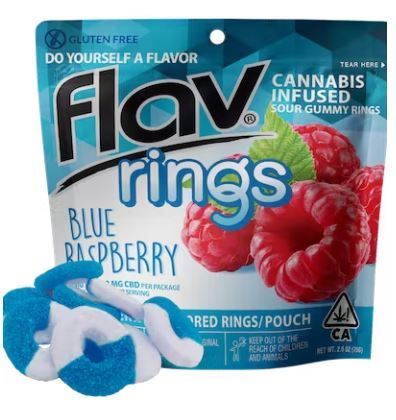 Flav Rings - Blue Raspberry 100mg Edibles Gummies