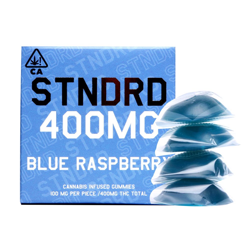 STNDRD Blue Raspberry 400mg (Indica) Edibles Gummies