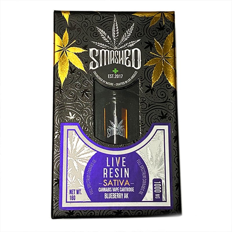 Smashed Blueberry AK live resin Cartridges 510 Thread