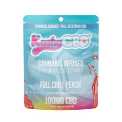 Kushy Punch CBD Peach Gummy 100mg Edibles Gummies