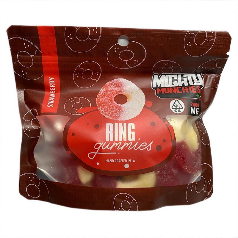 Mighty Munchies Strawberry Ring 2400mg Gummies Edibles Gummies