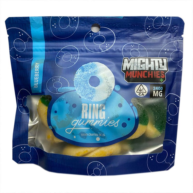 Mighty Munchies Blueberry Rings 2400mg Edibles Gummies