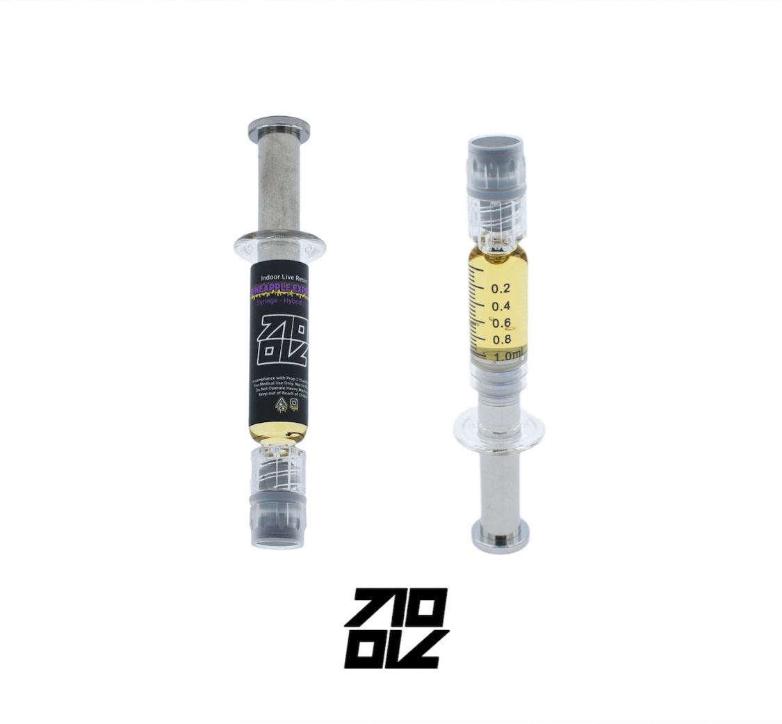 710 Oil Pineapple Express Live Resin THC Syringe Concentrates Syringes