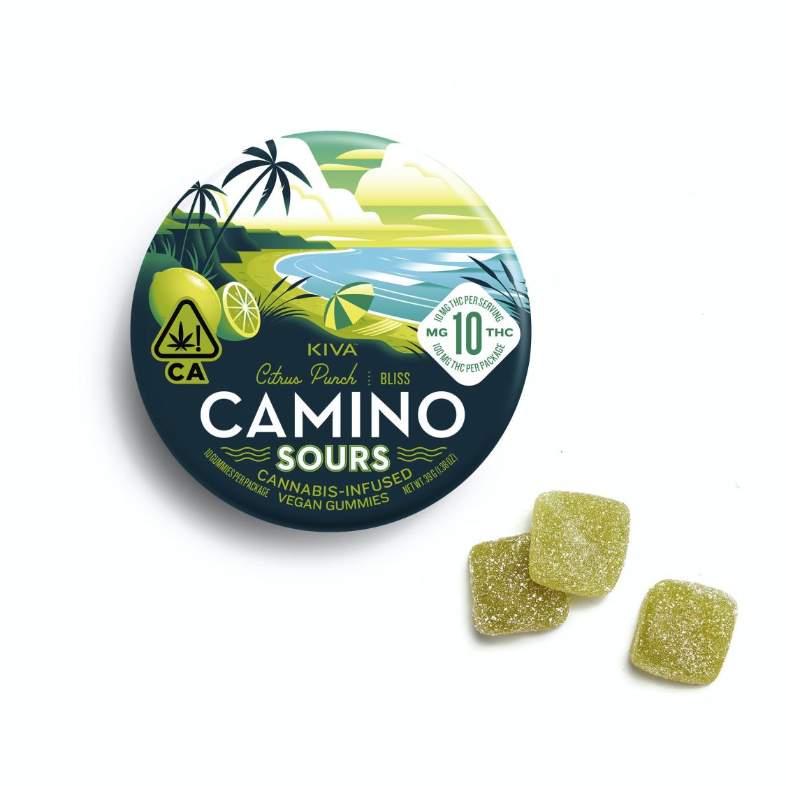Kiva Confections Camino Sours - Citrus Punch 'Bliss' Gummies Edibles Gummies