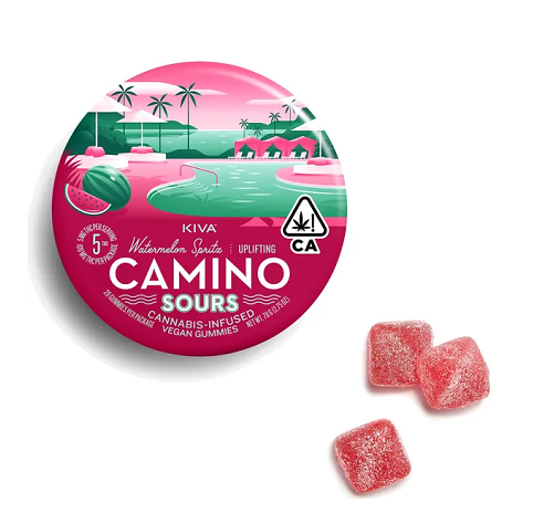 Kiva Confections Camino Sours - Watermelon Spritz 'Uplifting' Gummies Edibles Gummies