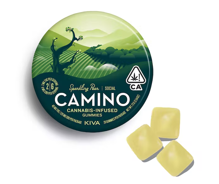 Kiva Confections Camino - Sparkling Pear CBD "Social" Gummies  