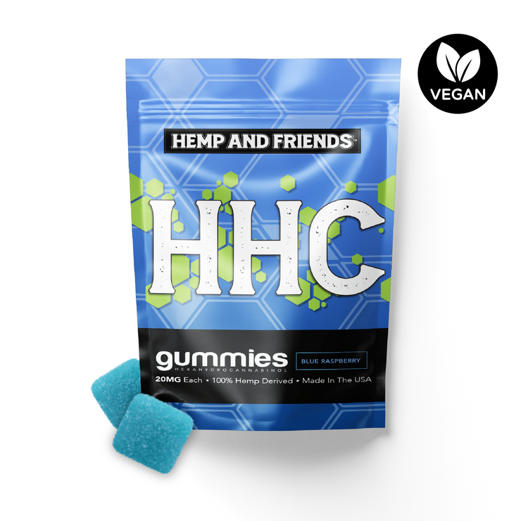 HHC Gummies Blue Raspberry  400 mg  20 Pieces Edibles Gummies