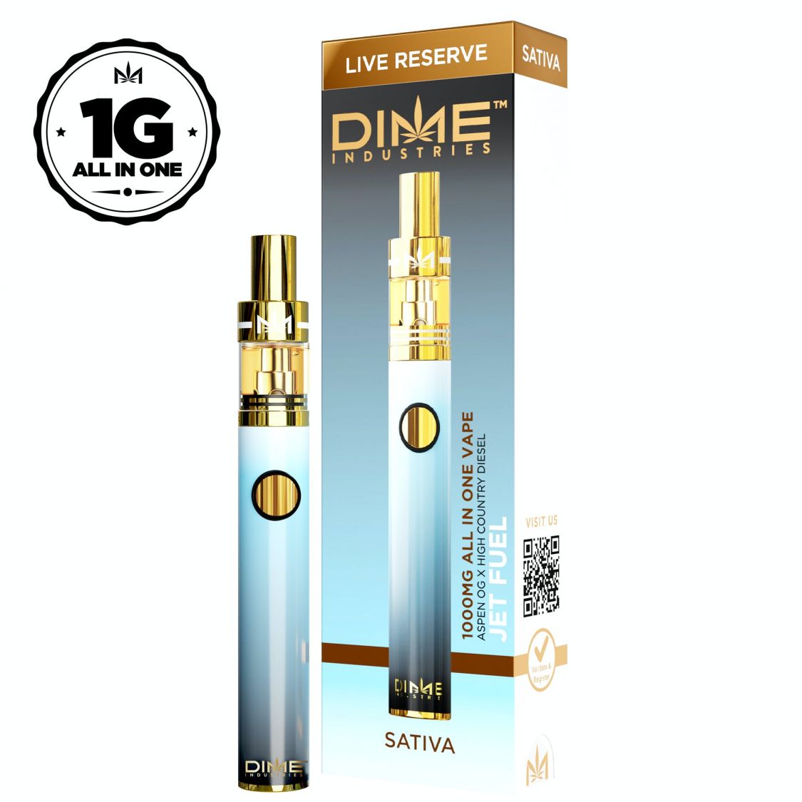 DIME Industries Jet Fuel Live Reserve All-In-One Disposable Vaporizers Disposable
