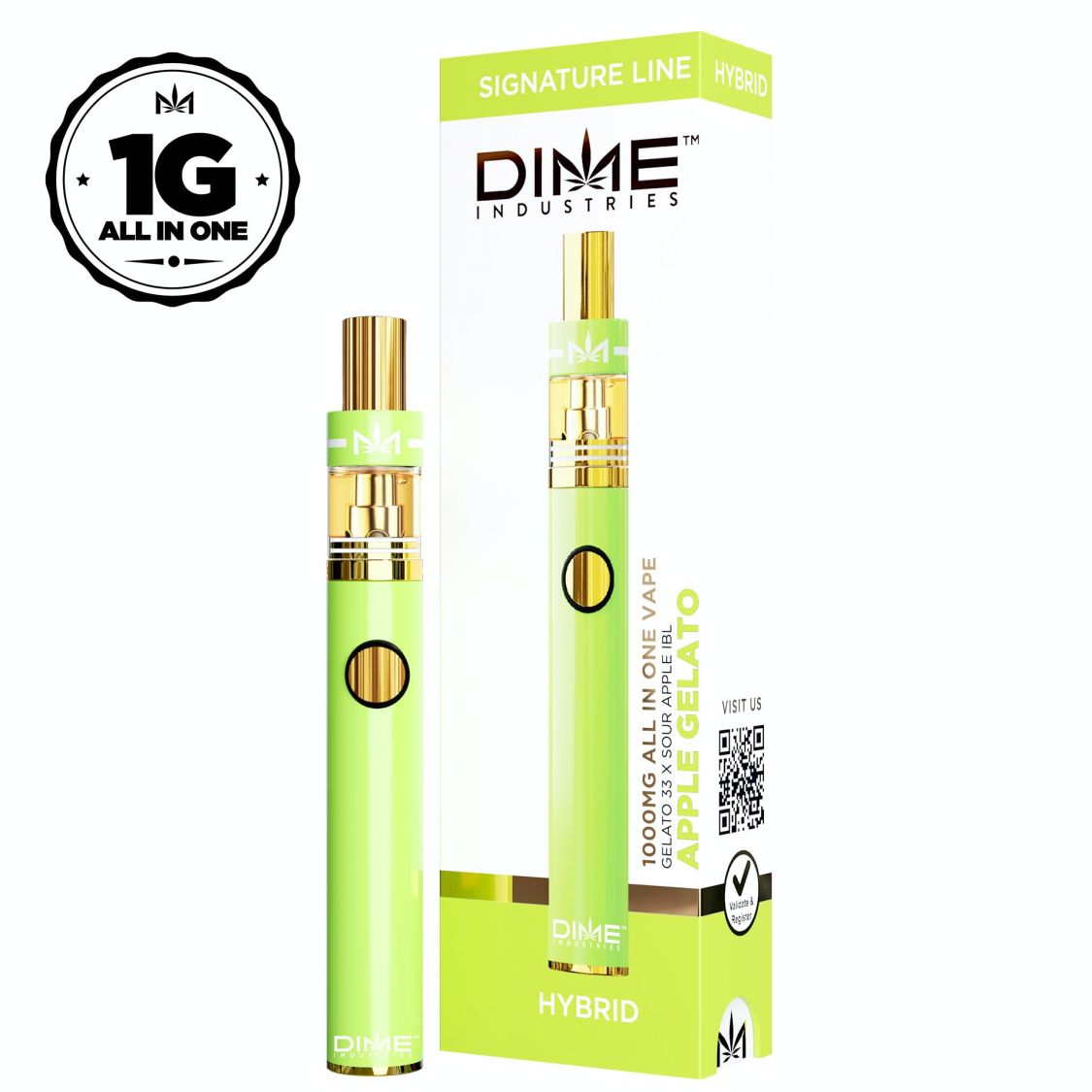 DIME Industries Apple Gelato All-In-One Disposable Vaporizers Disposable