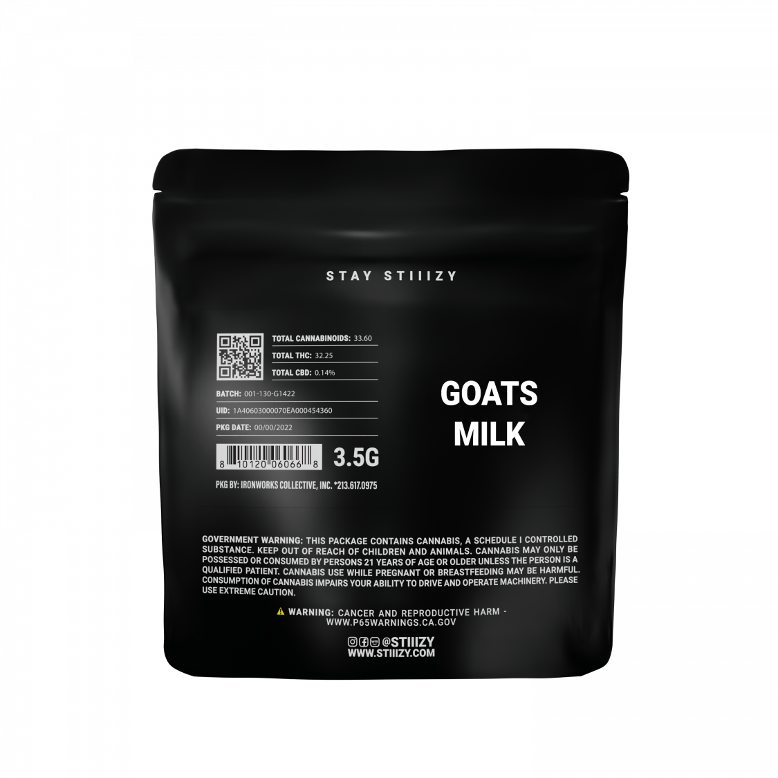 STIIIZY Goats Milk Flower Pre-pack