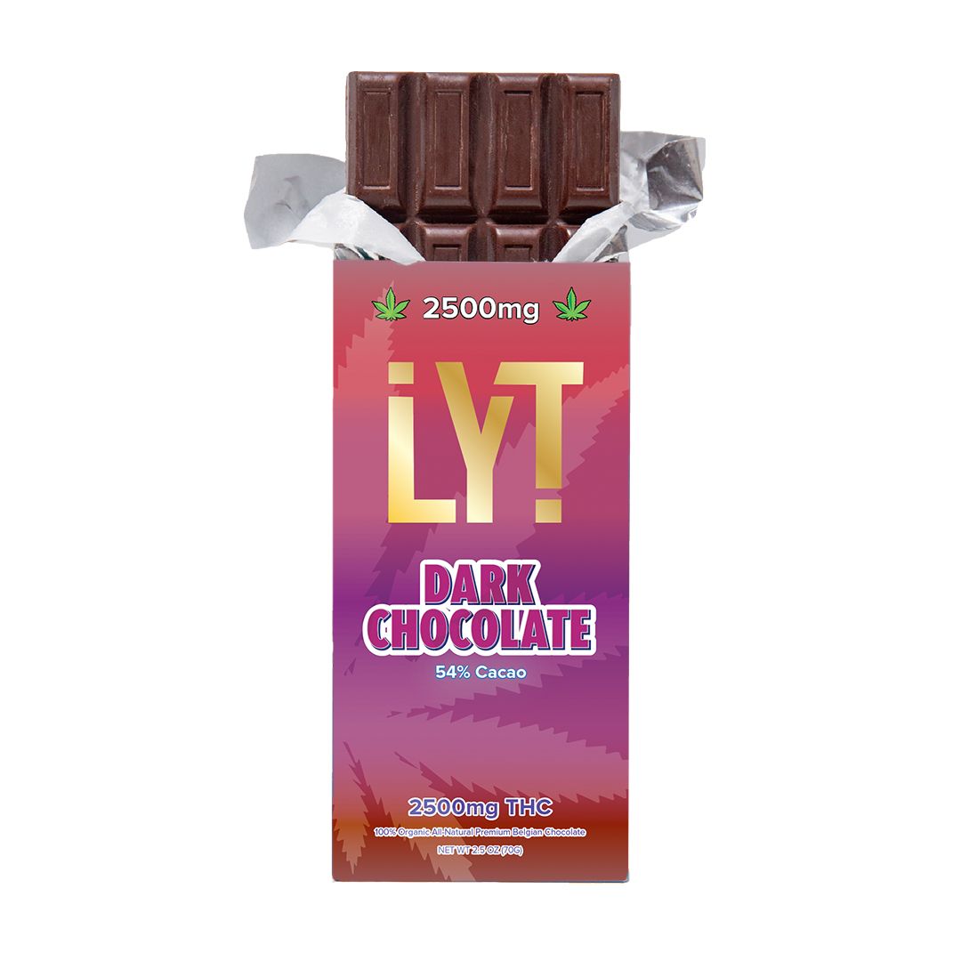 LYT Sativa Dark Chocolate (Vegan) 2500mg - 3 for $120 Edibles Chocolates