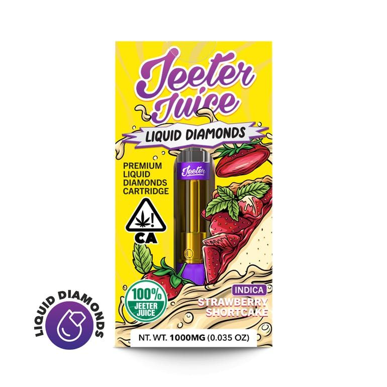 Jeeter Strawberry Shortcake Liquid Diamonds Cartridge Cartridges 510 Thread