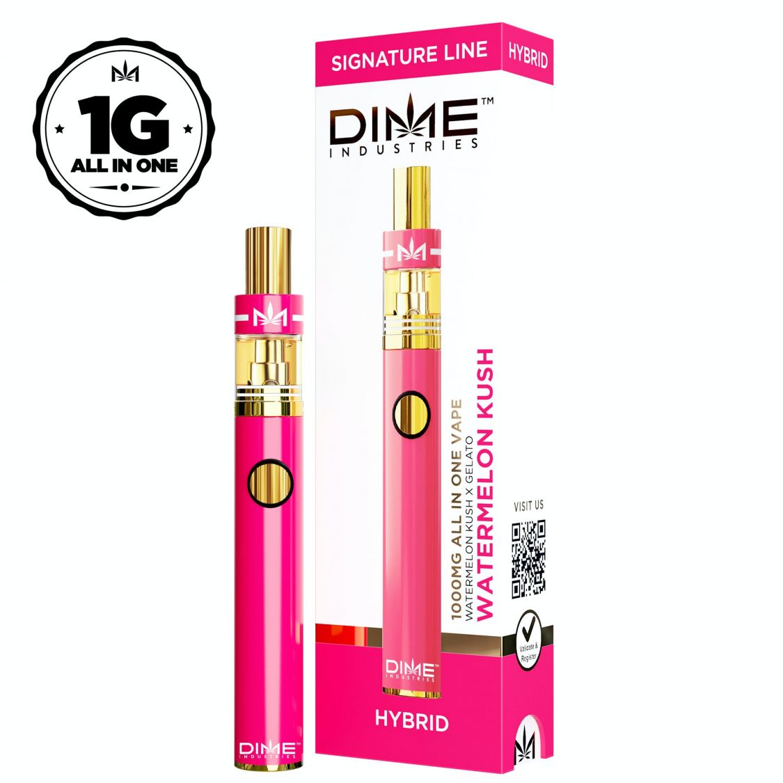 DIME Industries Watermelon Kush All-In-One Disposable Vaporizers Disposable