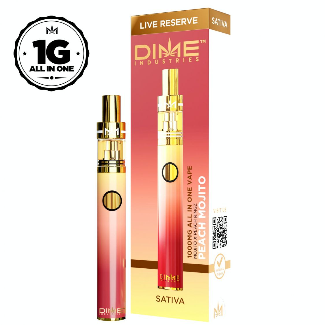 DIME Industries Peach Mojito Live Reserve All-In-One Disposable Vaporizers Disposable