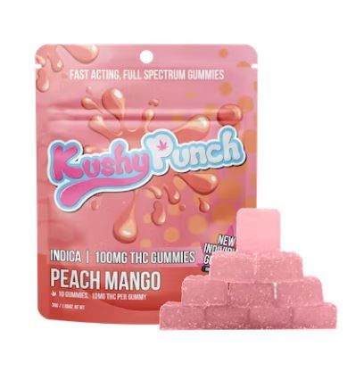 Kushy Punch Kushy Punch Indica Peach Mango - Individuals Edibles Gummies