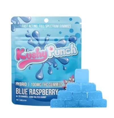 Kushy Punch Kushy Punch Hybrid Blue Raspberry - Individuals Edibles Gummies