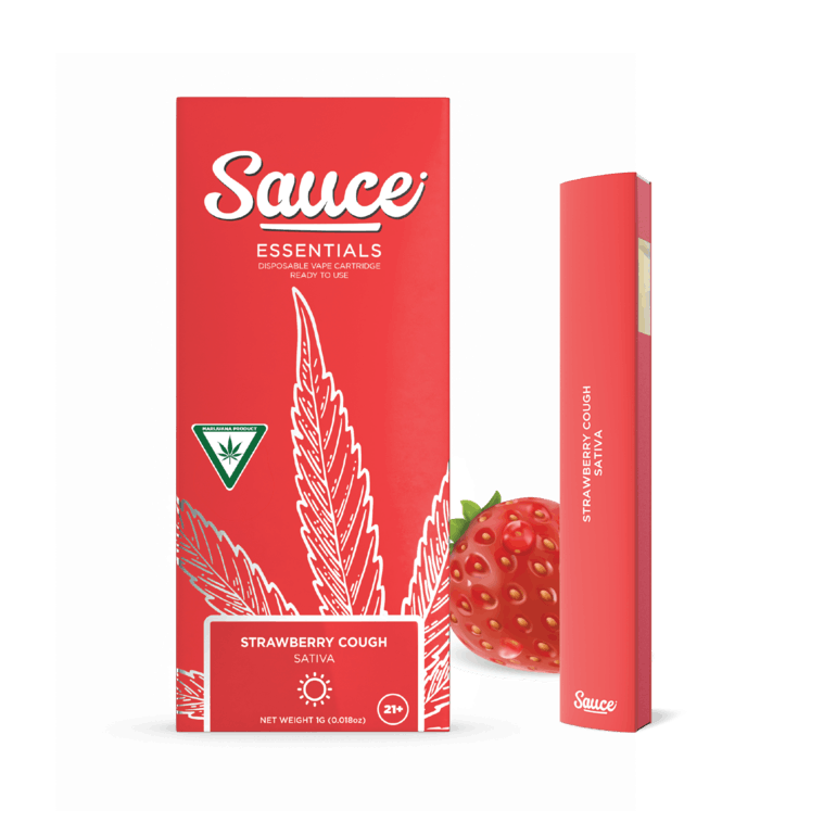 Sauce Essentials Strawberry Cough Live Resin Disposable Vaporizers Disposable