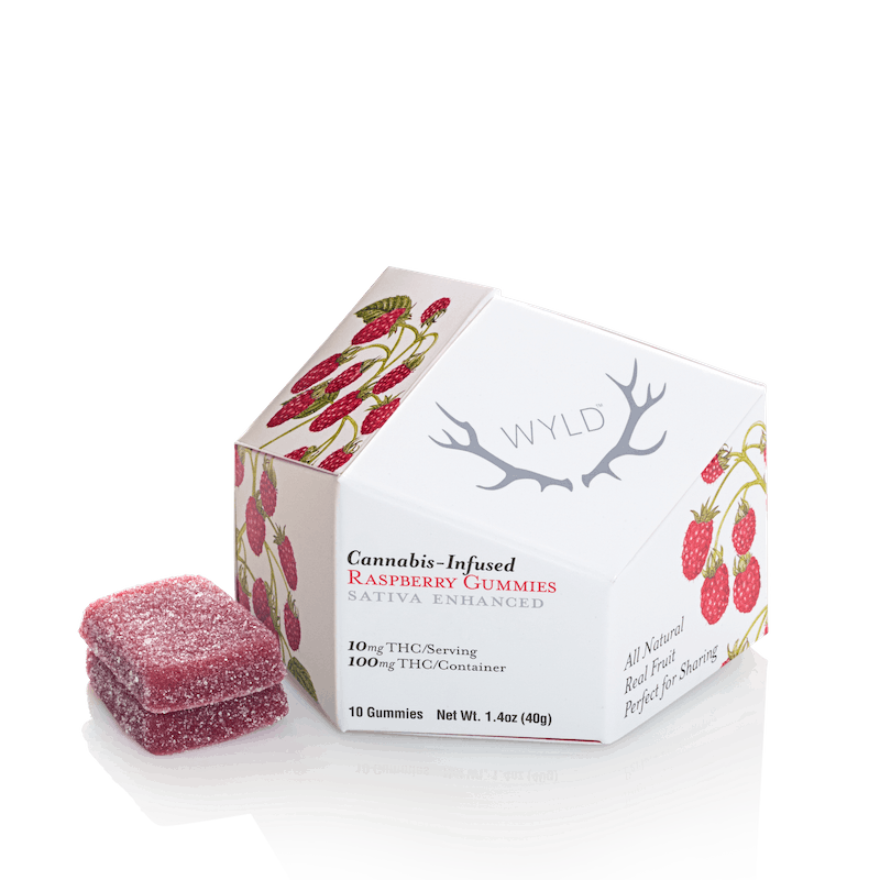 WYLD Raspberry Sativa Enhanced Gummies 100mg  