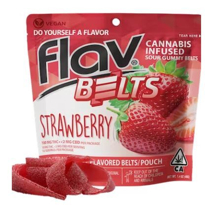 Flav Belt - Strawberry - 100mg Edibles Gummies