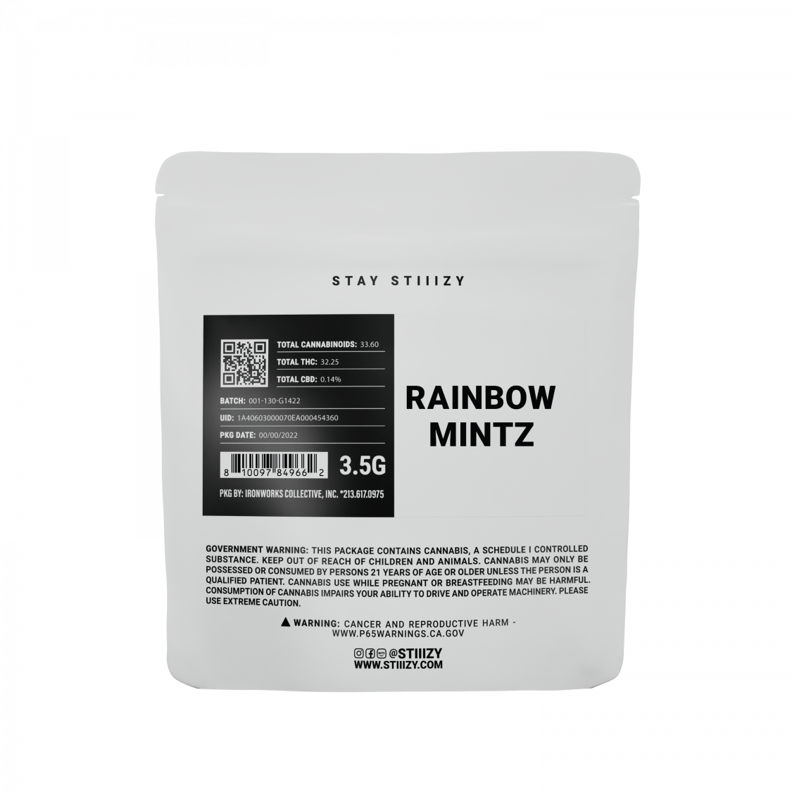 STIIIZY Rainbow Mintz Flower Pre-pack