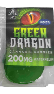Green Dragon Indica Watermelon 200mg Gummies Edibles Gummies