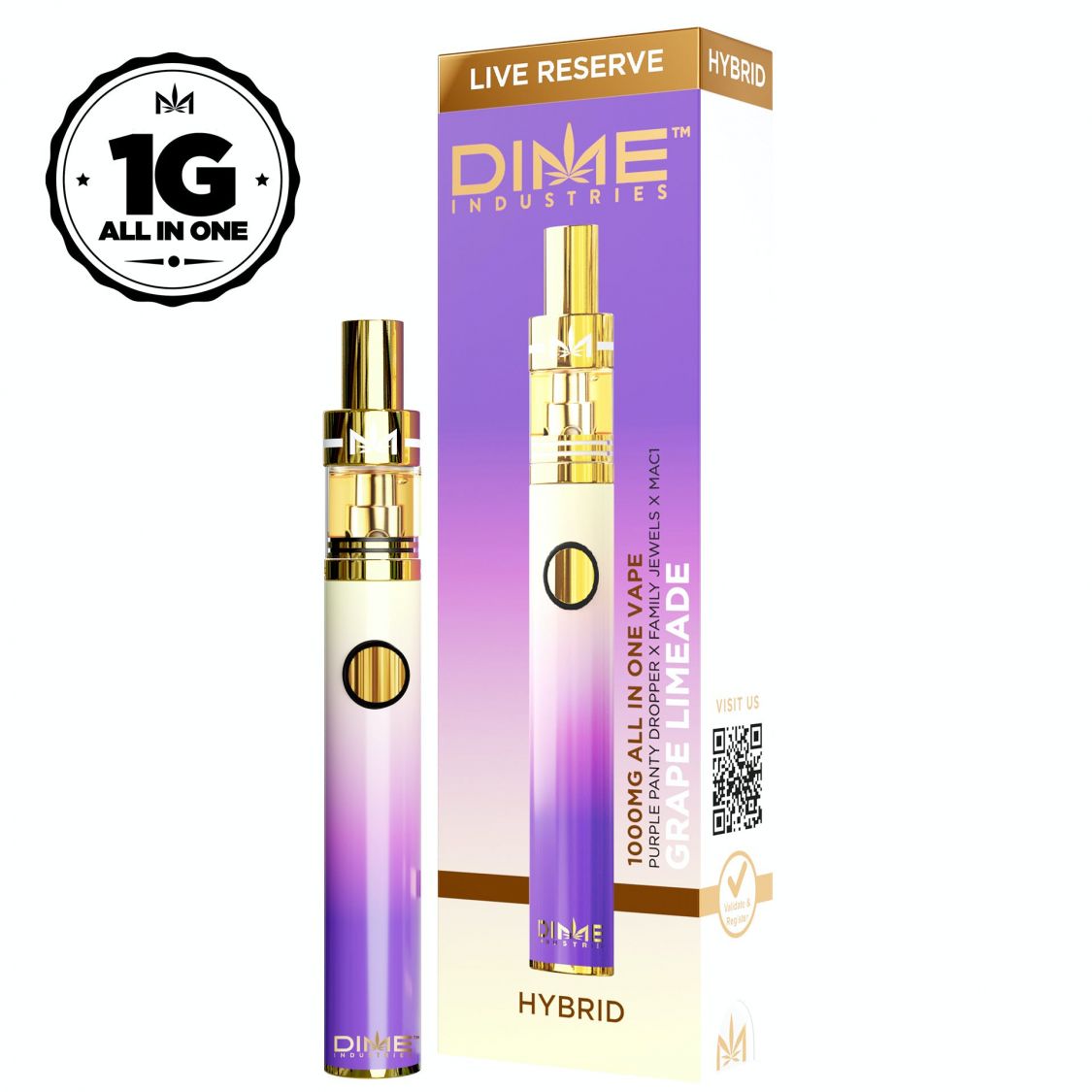 DIME Industries Grape Limeade Live Reserve All-In-One Disposable Vaporizers Disposable