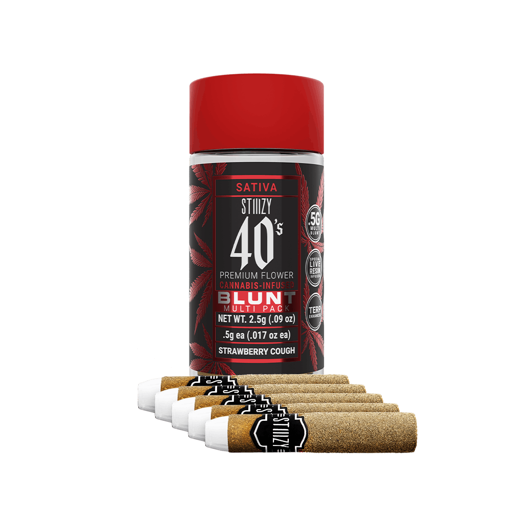 STIIIZY Strawberry Cough - 40s Multi-Pack Blunts Pre-rolls Infused Pre-Rolls