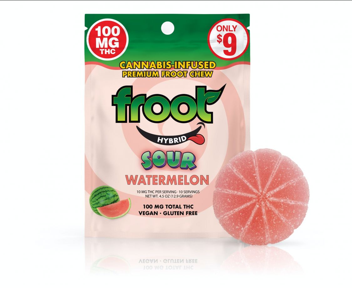 Froot Sour Watermelon 100mg Single Gummy Edibles Gummies