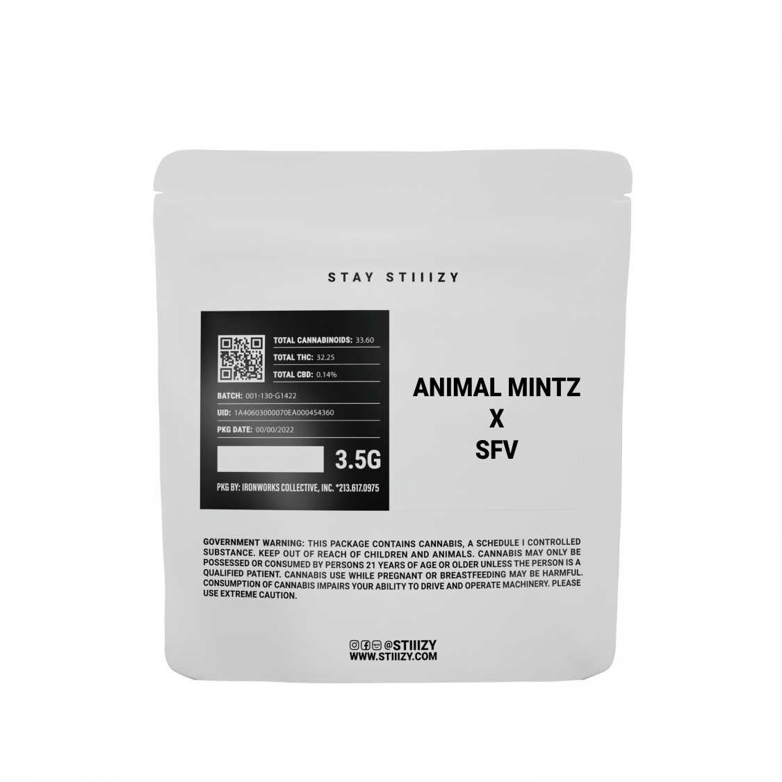 STIIIZY Animal Mintz x SFV Flower Pre-pack
